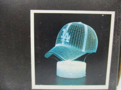 Tri Pro LA Dodgers 7 Color LED 3D Illusion Baseball Hat Desk Lamp/Night Light