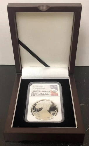 1990 S $1 American Silver Eagle NGC PF 70 Ultra Cameo -Anna Escobedo Cabral!