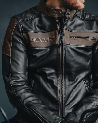 EngineHawk Motorbike Riding Men Black Leather Jacket Motorcycle Jacket ...