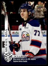 Michael Misa 2024-25 Upper Deck Game Dated #2 Hockey Card Saginaw