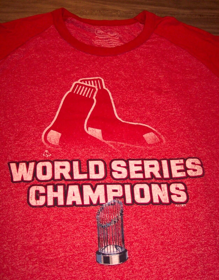 Vintage Style BOSTON RED SOX MLB Baseball World Series Champions T-Shirt XL - Image 2 of 4