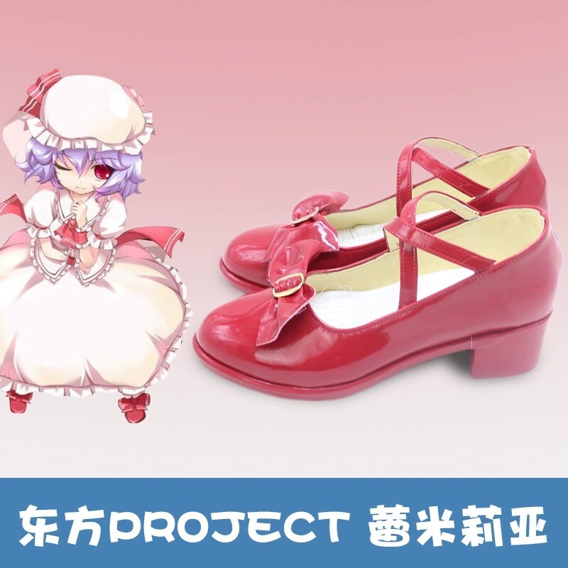 Yourelia♪ Anime Touhou Project Remilia Scarlet Pink Bowknot Women