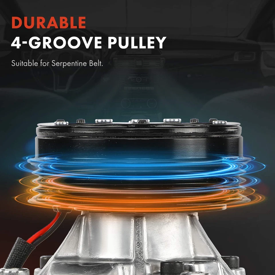 空调压缩机带离合器适用于斯巴鲁 Legacy Outback 2005 - 2009 4-Pulley Groove — 第 4/4 张图片
