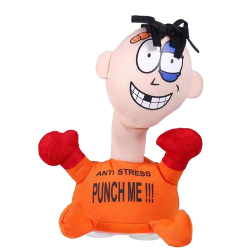 Electric Anti Stress Punch Me Funny Plush Doll Relief Toys with Screaming Sound - Picture 14 of 15
