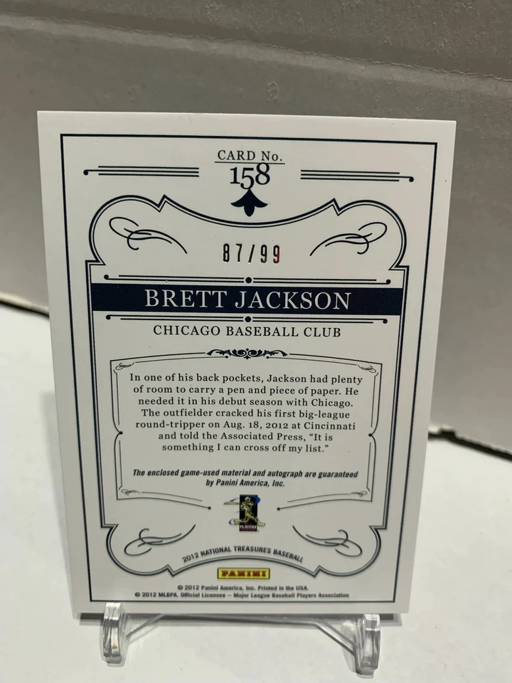 2012 Panini National Treasures /99 Brett Jackson #158 Rookie RC - Image 2 of 2