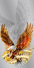 Flaming fire eagle diamond plate cornhole game wraps set