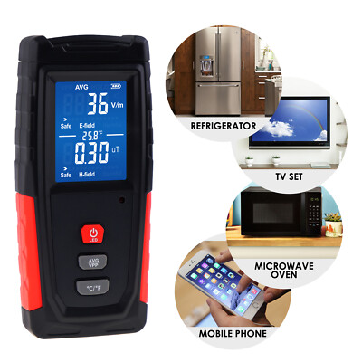 Magnetic Field Radiation Detector Temperature EMF Tester w/ Color-screen Display