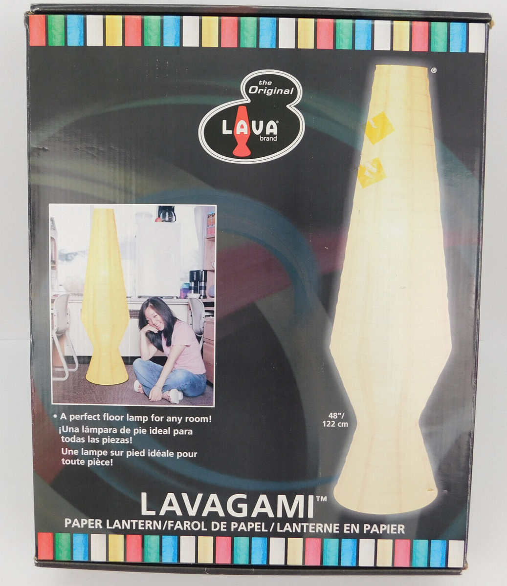 Lavagami Lava Lamp 48” Tall Yellow Paper Lantern The Original Lava
