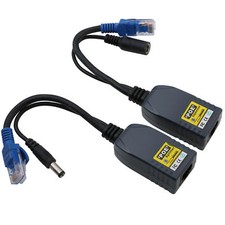 1 Pair Passive Power Over Ethernet 8 Cores PoE Adapter Injector Splitter Kit