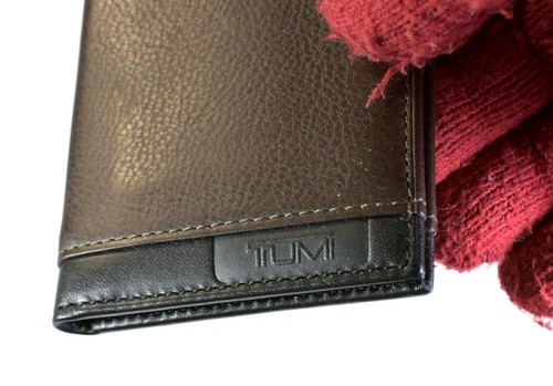 NWT TUMI Monroe Folding Card Case ID Wallet Chocolate Leather Bi-Fold ID Lock - Picture 6 of 15