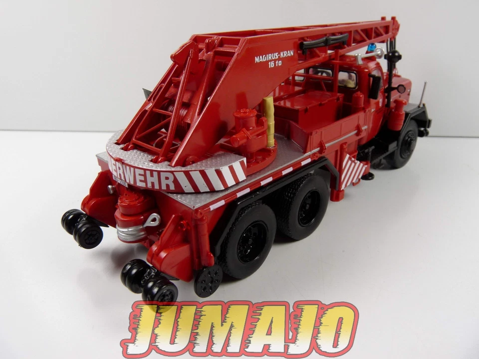 CPF115 Camion 1/43 Hachette IXO Pompiers : MAGIRUS Uranus Camion grue 16 tonnes - Photo 3/4