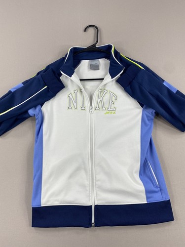 Nike Track Athletic Jacket Girls Sz XL (16) Blue White Misses Zip Long Sleeve - Picture 5 of 16