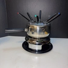 Vtg Roshco Fondue Set