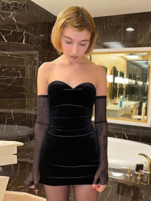 Fashion Sexy Party Beach Birthday Black Strapless Dress Women New Simple  Mesh | eBay