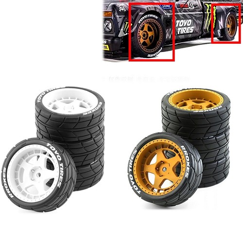 4 PIEZAS neumáticos de buje de rueda deriva neumáticos para HPS HPI KYOSHO Tamiya 1:10 TT01 TT02 XV01 - Imagen 14 de 21