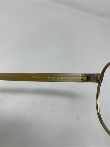 Ralph Lauren Sunglasses Frame RA4004 101/T5 59-13-130 Gold/Beige Full Rim 0425 - Picture 6 of 8