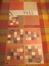 SCRAPBOOK PREMADE PAGE KIT - FALL - 2 12 X 12 PAGES - NEW