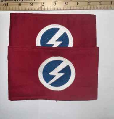 #ad BRITISH UNION REPUBLICAN ARMBAND OSWALD MOSLEY FACIST ENGLAND EMBROIDERED CANVAS $16.50