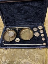 balance de changeur trebuchet de voyage en laiton epoque 1900