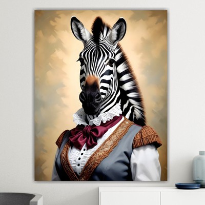 STAMPA SU TELA QUADRO O POSTER Lady Zebra Nobile Arredo casa