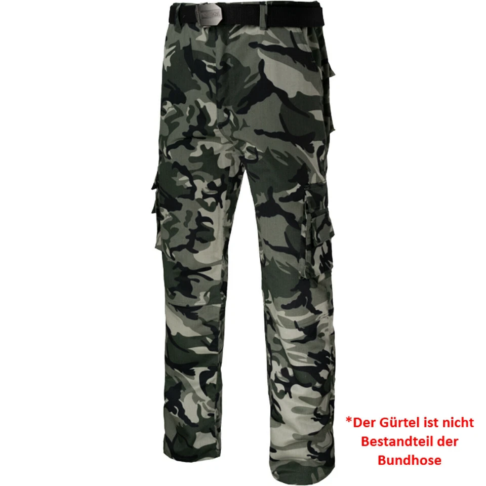 Arbeitshose Sicherheitshose Tarnhose Camouflage Anglerhose Försterhose Gr. 44-64 - Bild 2 von 4