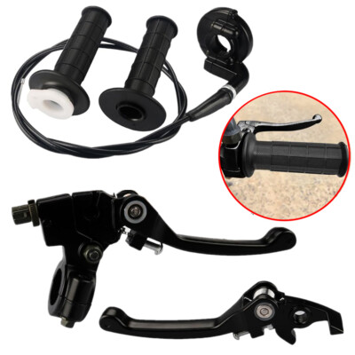 Throttle Handle & Right Brake Lever For Honda XR80 XR100 CRF70 CRF80 CRF100F 50F