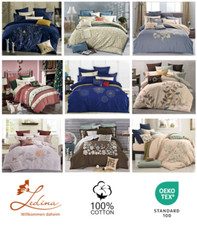 Bettwäsche SET Garnitur 100% hochw. Baumwolle Satin 3 oder 4 tlg. vers. Größen