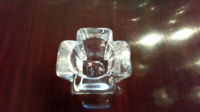 ORREFORS - SWEDEN - CRYSTAL SQUARE ART GLASS 3 3/4'' SMALL BOWL