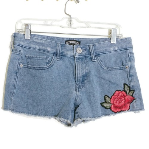 Size 4 Express Low Rise Shortie Denim 