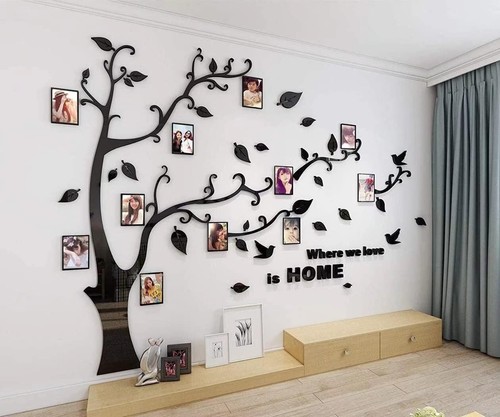 Elegant 3D Tree Wall Stickers - DIY Photo Frame Decor for Living Rooms - Picture 6 of 10