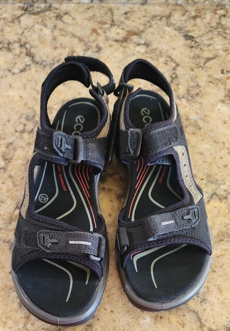 Sandali da donna ECCO Offroad Yuctan neri US 11 11 5 EU 42 USATI IN OTTIME CONDIZIONI