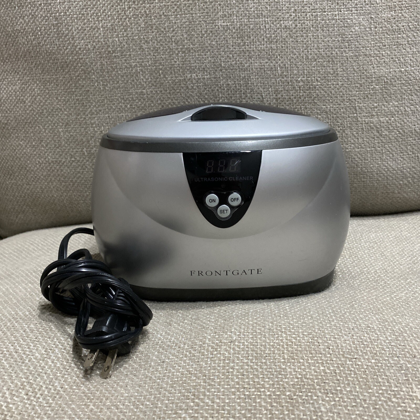 FRONTGATE Ultrasonic Jewelry Cleaner with Digital Timer CD3800A WORKS