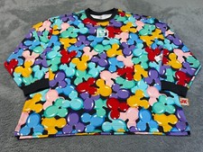 NEW Walt Disney World Jersey Adult XXL Blue Balloons Mickey Mouse Shirt Long