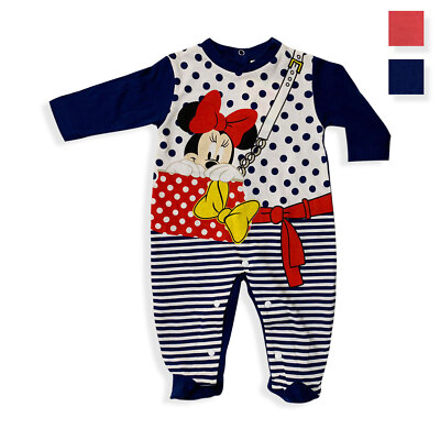 Disney Strampler Baby Clown Minnie Mouse leichte Baumwolle Mädchen 5503