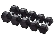 MANUBRI ESAGONALI GOMMATI 2X 30 KG SPART COPPIA  FITNESS PALESTRA PESI