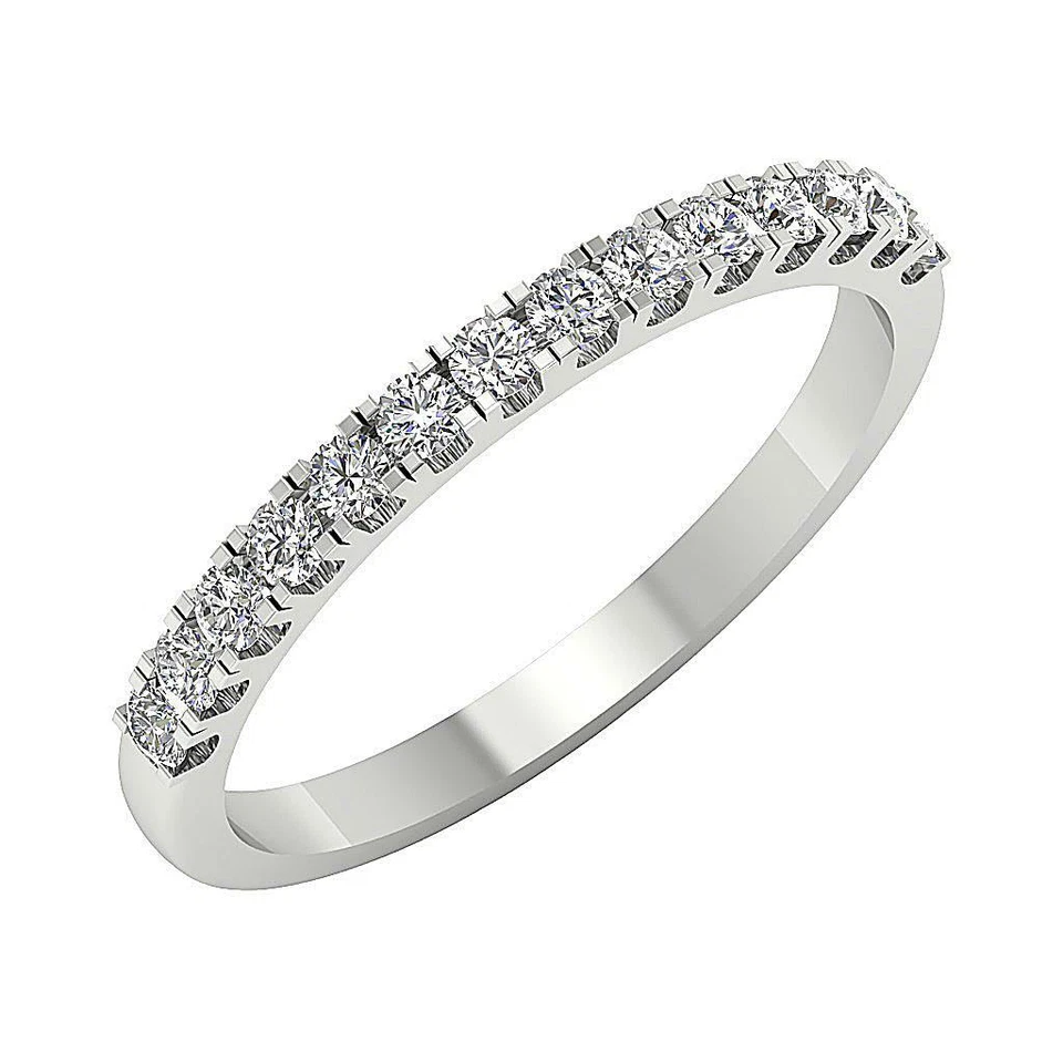 Engagement Stackable Ring SI1 G 0.35Ct Round Diamond 14K White Yellow Rose Gold - Image 2 of 4