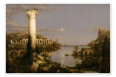 Poster Der Weg des Imperiums (Verlassenheit) - Thomas Cole