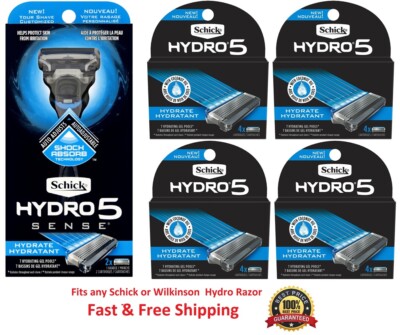 18 Schick Hydro 5 Hydrate Hydratant Sense Razor Blades Refill Cartridges 4 8 16