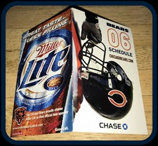 2006 CHICAGO BEARS MILLER LITE BEER FOOTBALL POCKET SCHEDULE FREE SHIPPING 