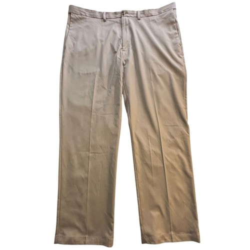 Haggar Mens Cool Right Performance Flex Khaki Pants 44 X 32