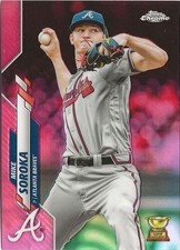 2020 Topps Chrome Mike Soroka #96 Pink Refractor SP Chicago Cubs