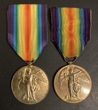 2 x WW1 VICTORY'S, HAINES BROTHERS.  EVESHAM, WORCESTERSHIRE.  HANTS & WORCS R.