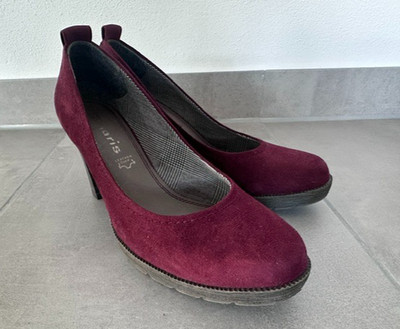 Tamaris Pumps 1-22409 in Bordeaux Gr. 37   Damen Schuhe   Plateau