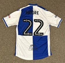 Byron Moore Matchworn/Issue Bristol Rovers 2016/17 Home Shirt, Medium, VGC