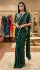 Ready-to-Wear Designer Saree for Adults Bollywood Party and Indian Pakistani Wed