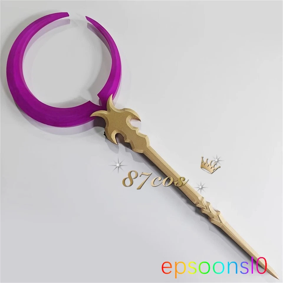 Honkai: Star Rail Ember Raider Cabeza de Media Luna Palo Prop Iluminado Juguete de Juegos con disfraces Foto 4 de 4