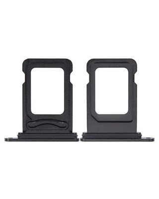 Dual Sim Card Tray For i Phone 14 Pro / 14 Pro Max (Black)