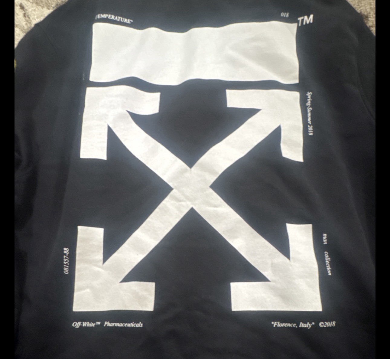 Off-White Full Zip Hoodie Multi Patch Black Cotto… - image 2