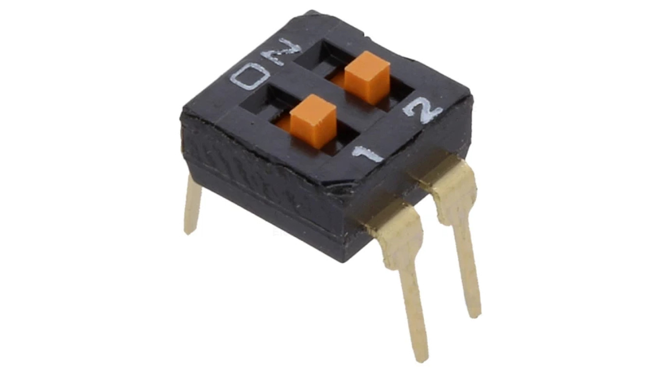 DIP-SWITCH Number of sections 2 ON-OFF 0.025A/24VDC A6T-2104 /T2UK