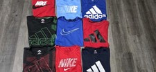 All NIKE ADIDAS Shirt Lot Boy's Large 14 16 All Short Sleeved 9 Shirts Excellent